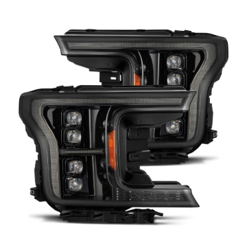 Picture of AlphaRex 18-20 Ford F-150 NOVA LED Proj Headlight Alpha Blk (14th Gen G2 Style)