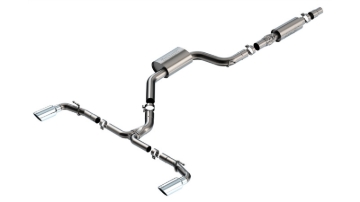 Picture of Borla 22-23 Volkswagen Golf GTI 2.0L AT/MT 3inch S-Type Cat-Back Exhaust - 4in Split Single Tips