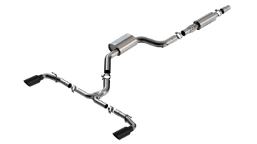 Picture of Borla 22-23 Volkswagen Golf GTI 2.0L AT/MT 3inch S-Type Cat-Back Exhaust - 4in Black Chrome Tips