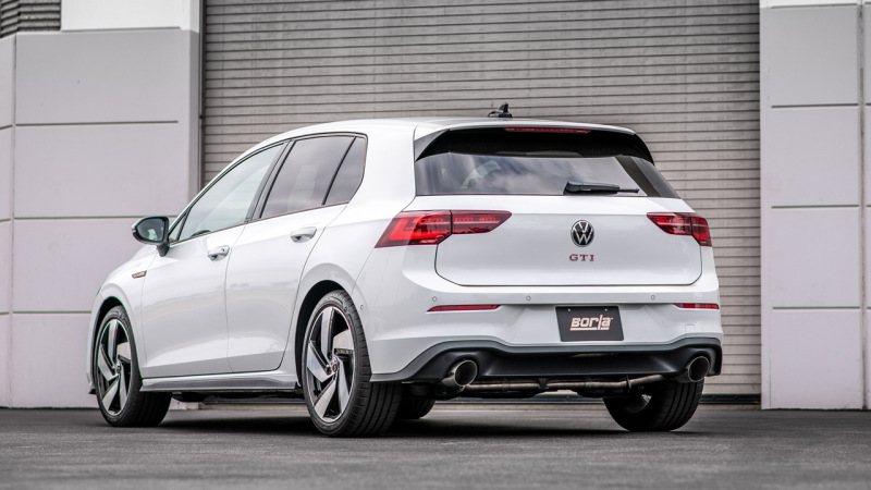 Picture of Borla 22-23 Volkswagen Golf GTI 2.0L AT/MT 3inch S-Type Cat-Back Exhaust - 4in Brushed SS Tips
