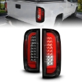 Picture of ANZO 15-21 GMC Canyon Full LED Taillights w/ Red Lightbar Black Housing/Clear Lens