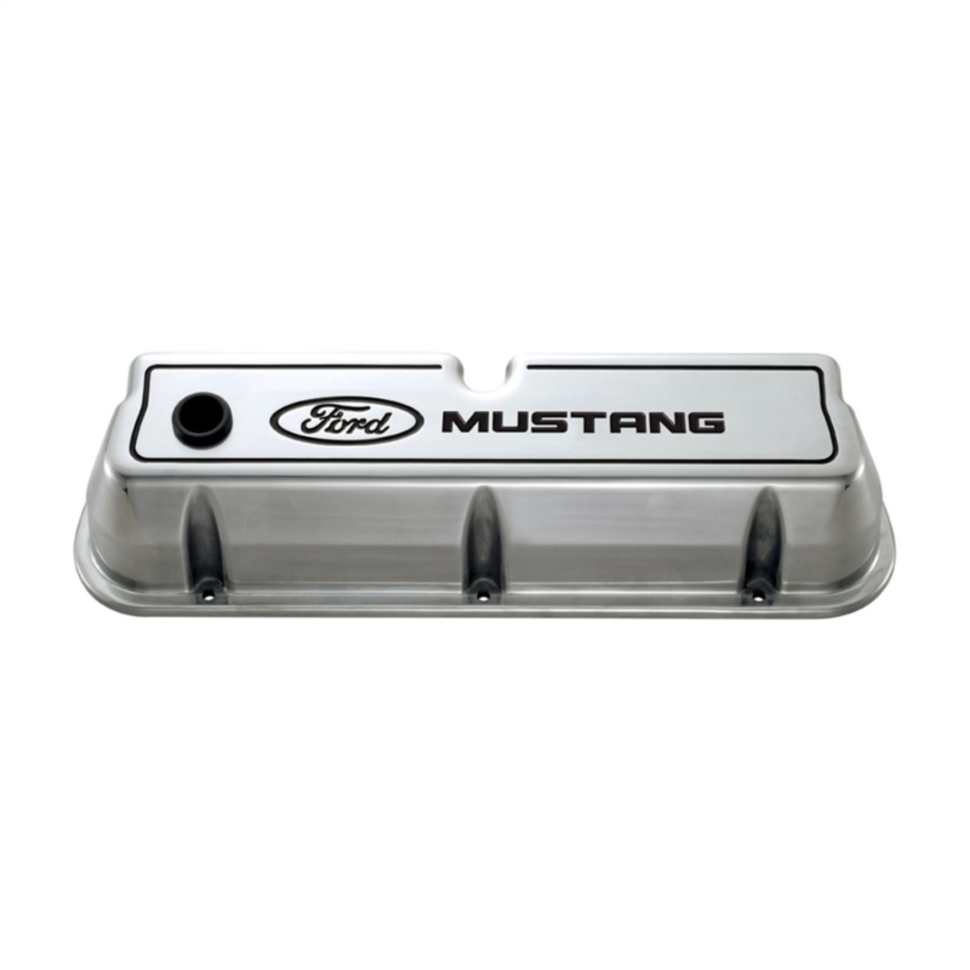 Picture of Ford Racing Ford 289/302/351W Die-Cast Valve Covers - Polished w/Black Logo