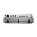 Picture of Ford Racing Ford 289/302/351W Die-Cast Valve Covers - Polished w/Black Logo