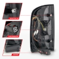 Picture of ANZO 15-21 GMC Canyon Full LED Taillights w/ Red Lightbar Black Housing/Clear Lens