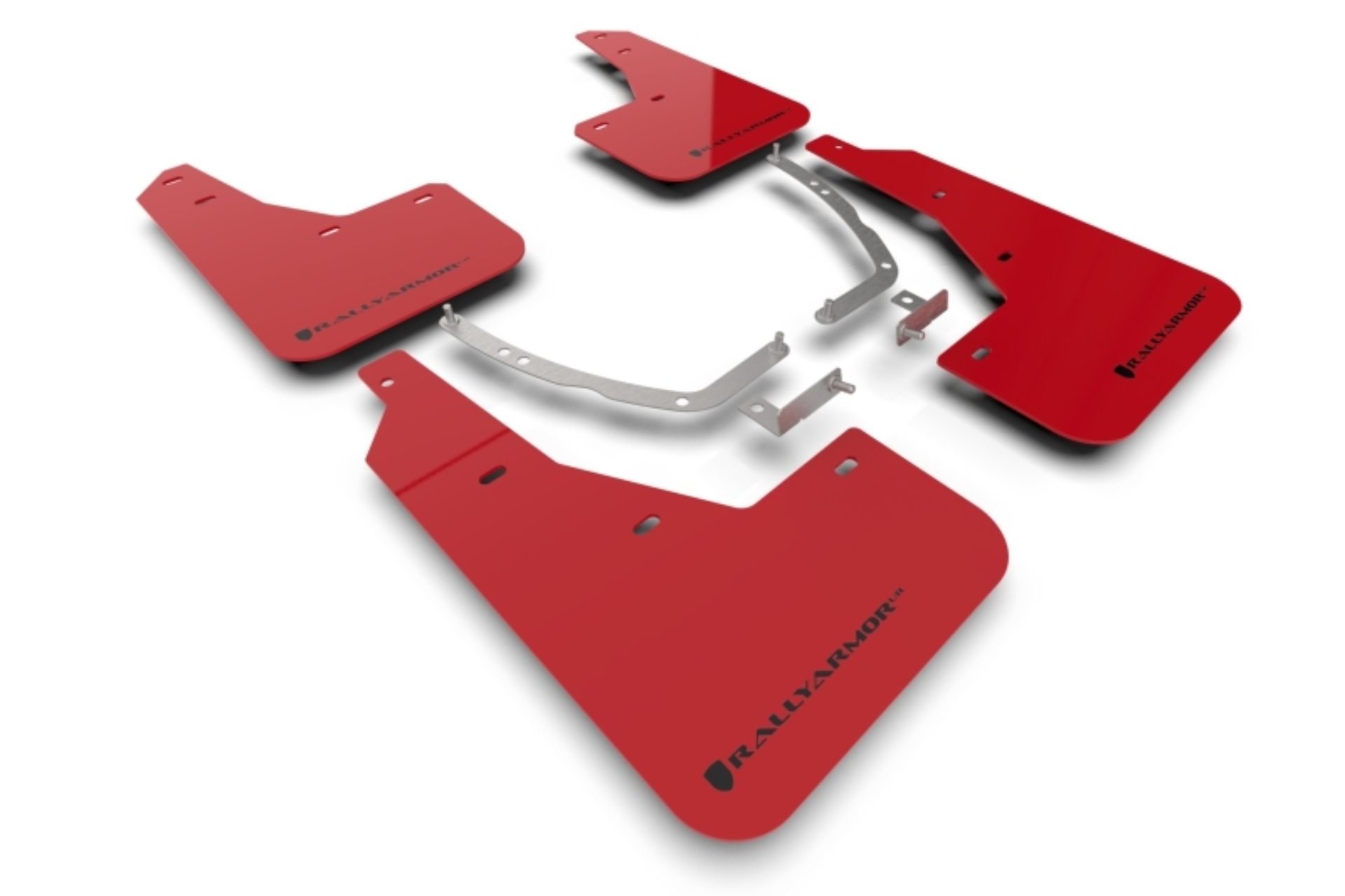 Picture of Rally Armor 22-24 Hyundai Ioniq 5 Red Mud Flap w/Black Logo