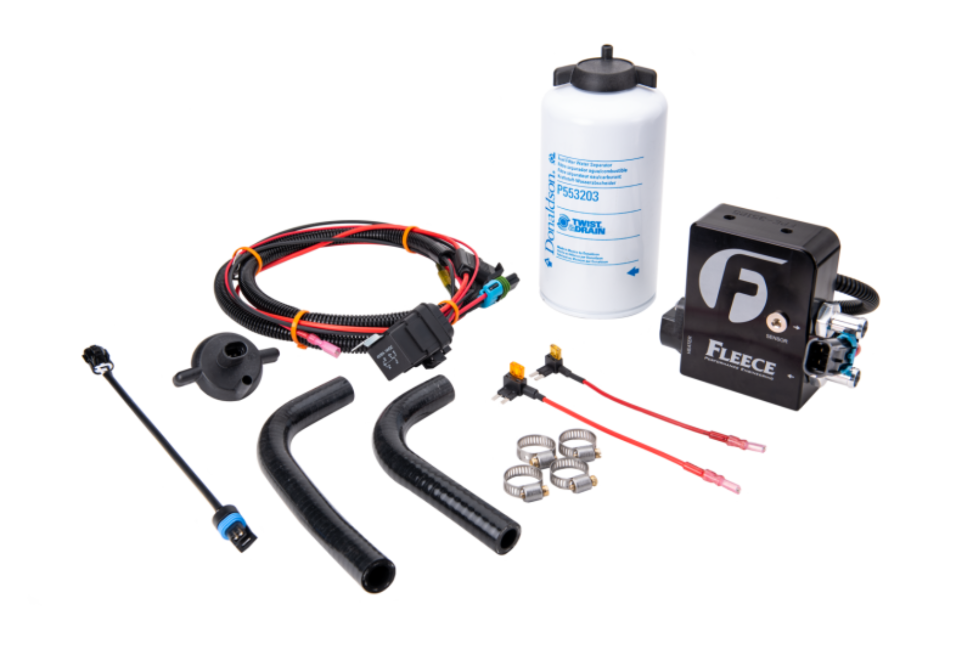 Picture of Fleece Performance 11-16 GM 2500/3500 Duramax Auxiliary Heated Fuel Filter Kit