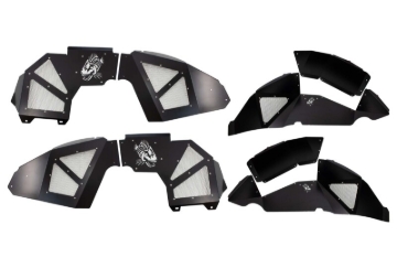 Picture of Fishbone Offroad 2018+ Jeep Wrangler JL Front/Rear Set of 4 Aluminum - Blk Powdercoat Inner Fenders
