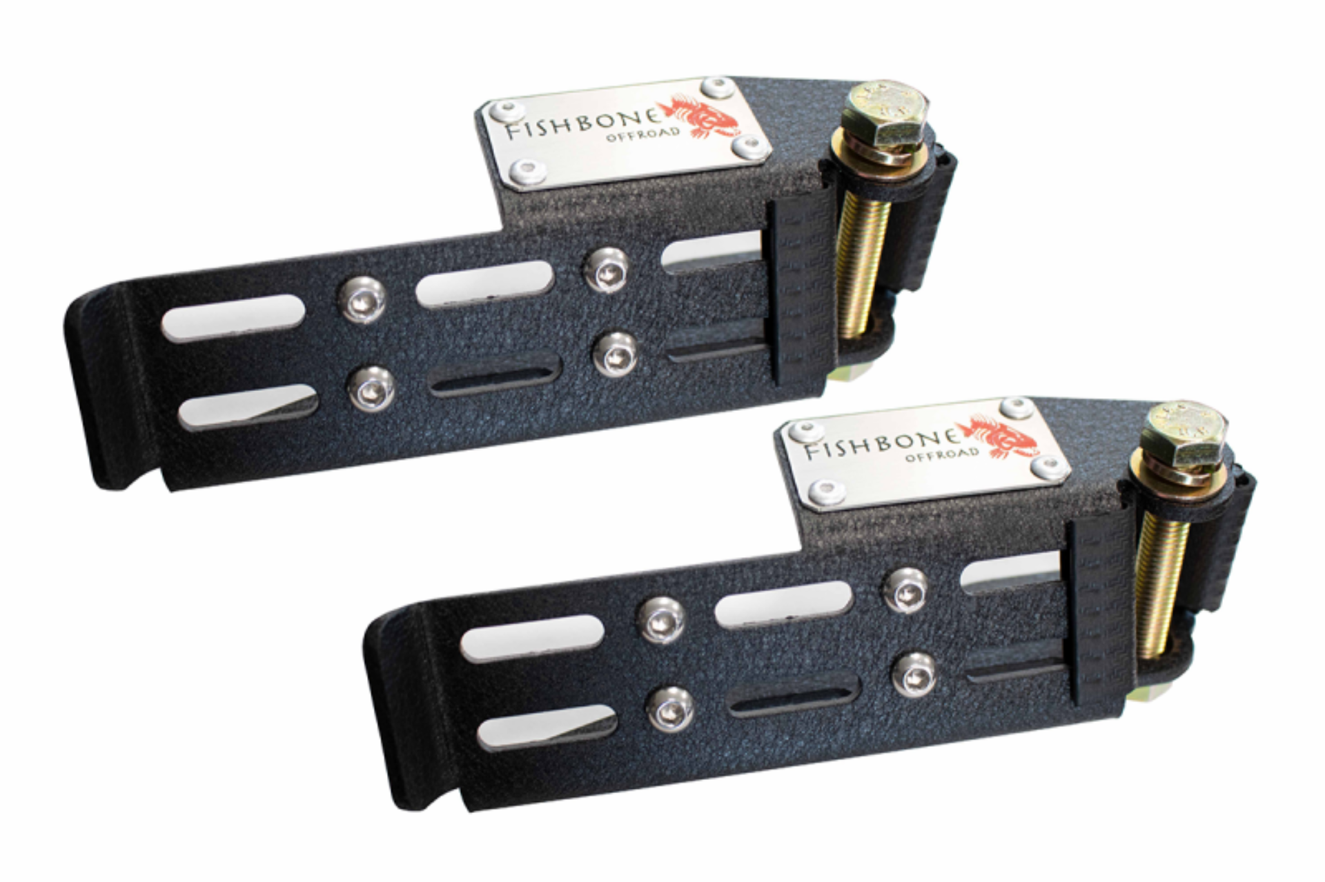 Picture of Fishbone Offroad 2007+ Jeep Wrangler/Gladiator Steel - Black Foot Peg Set