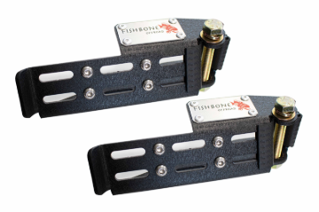 Picture of Fishbone Offroad 2007+ Jeep Wrangler/Gladiator Steel - Black Foot Peg Set