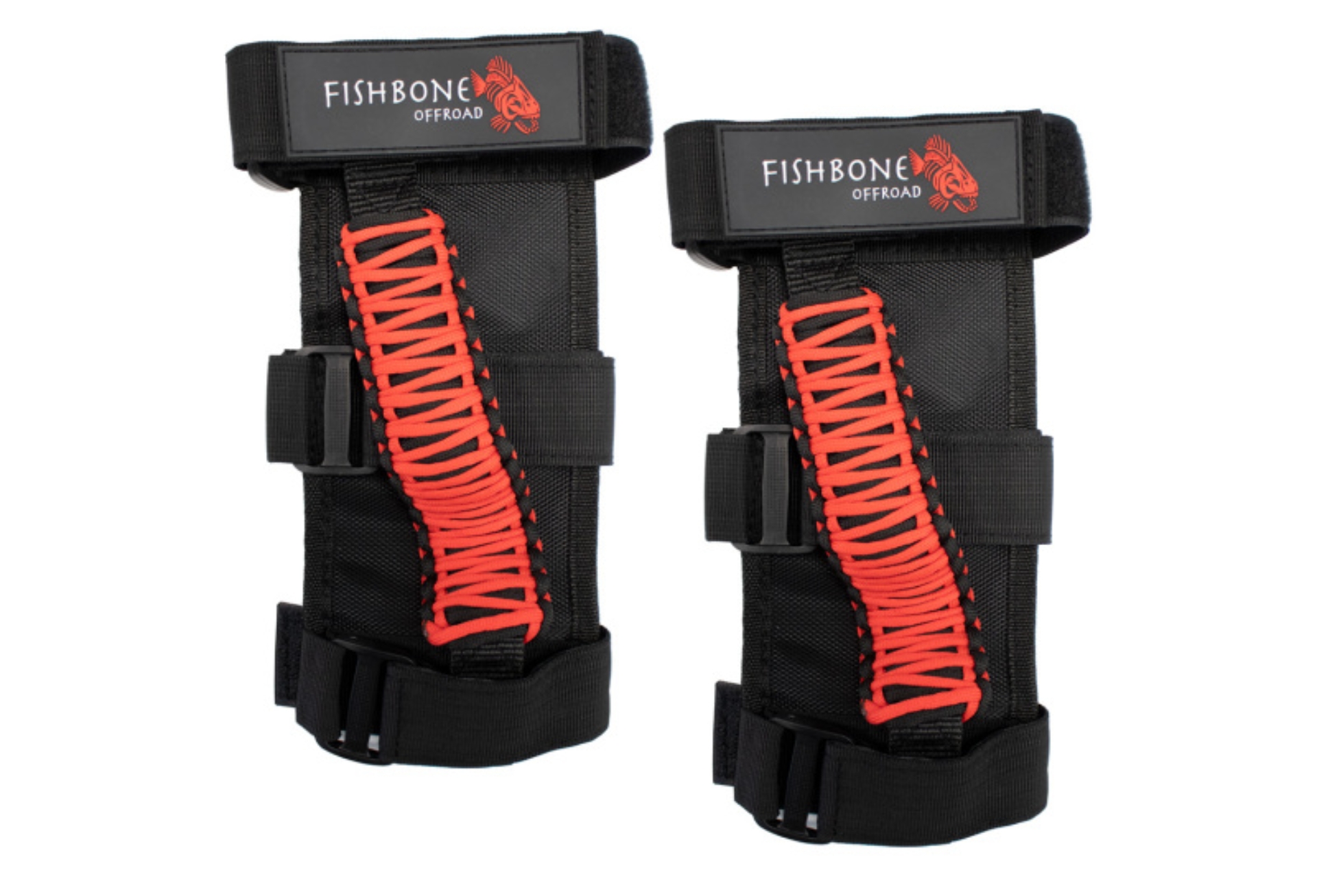 Picture of Fishbone Offroad Paracord Grab Handles w/Three Straps Red