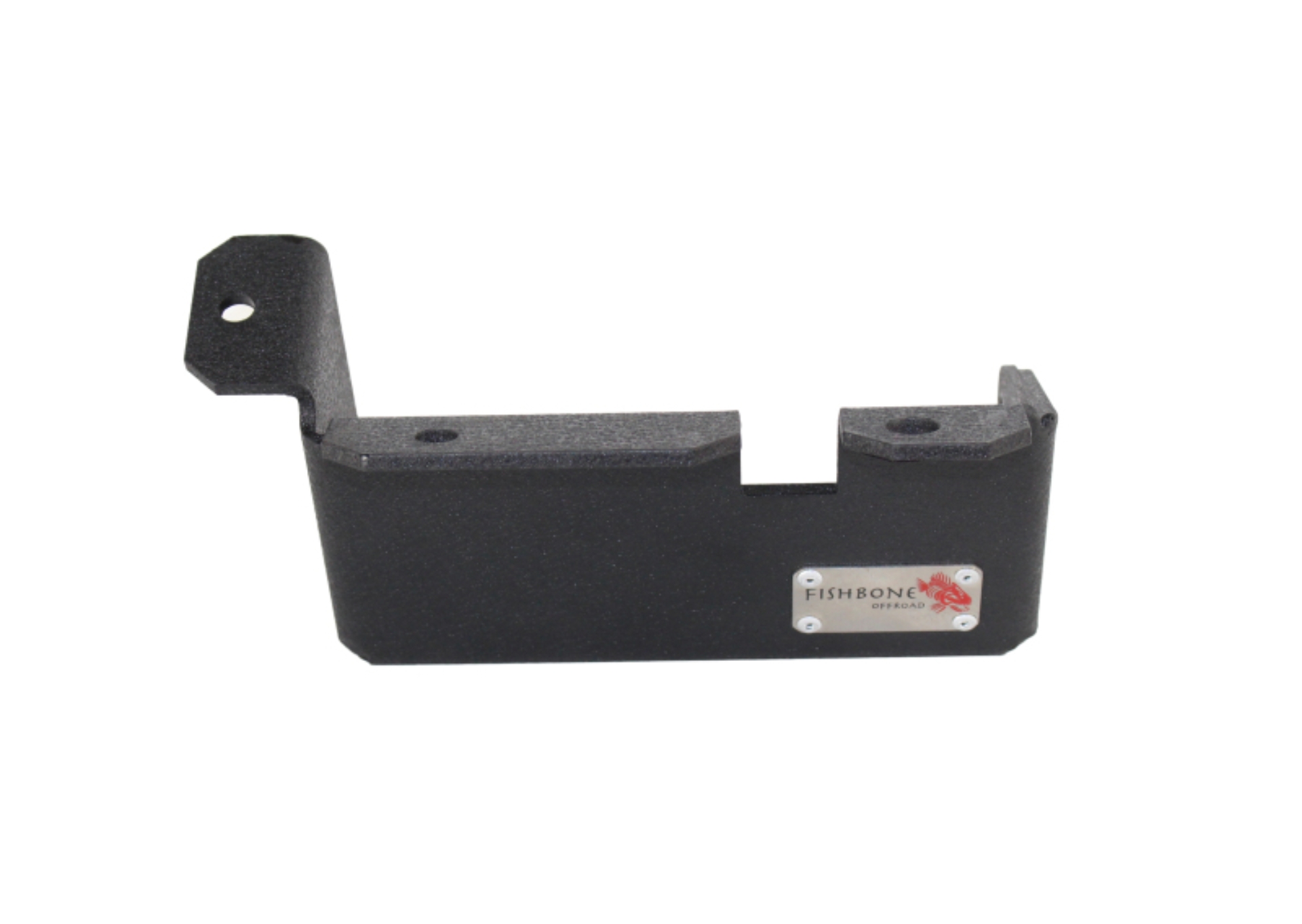 Picture of Fishbone Offroad 97-06 Jeep Wrangler TJ Steering Box Skid Plate - Black Textured Powdercoat
