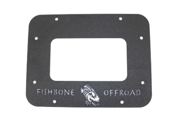 Picture of Fishbone Offroad 07-18 Jeep Wrangler JK Aluminum Tailgate Plate - Black Textured Powdercoat
