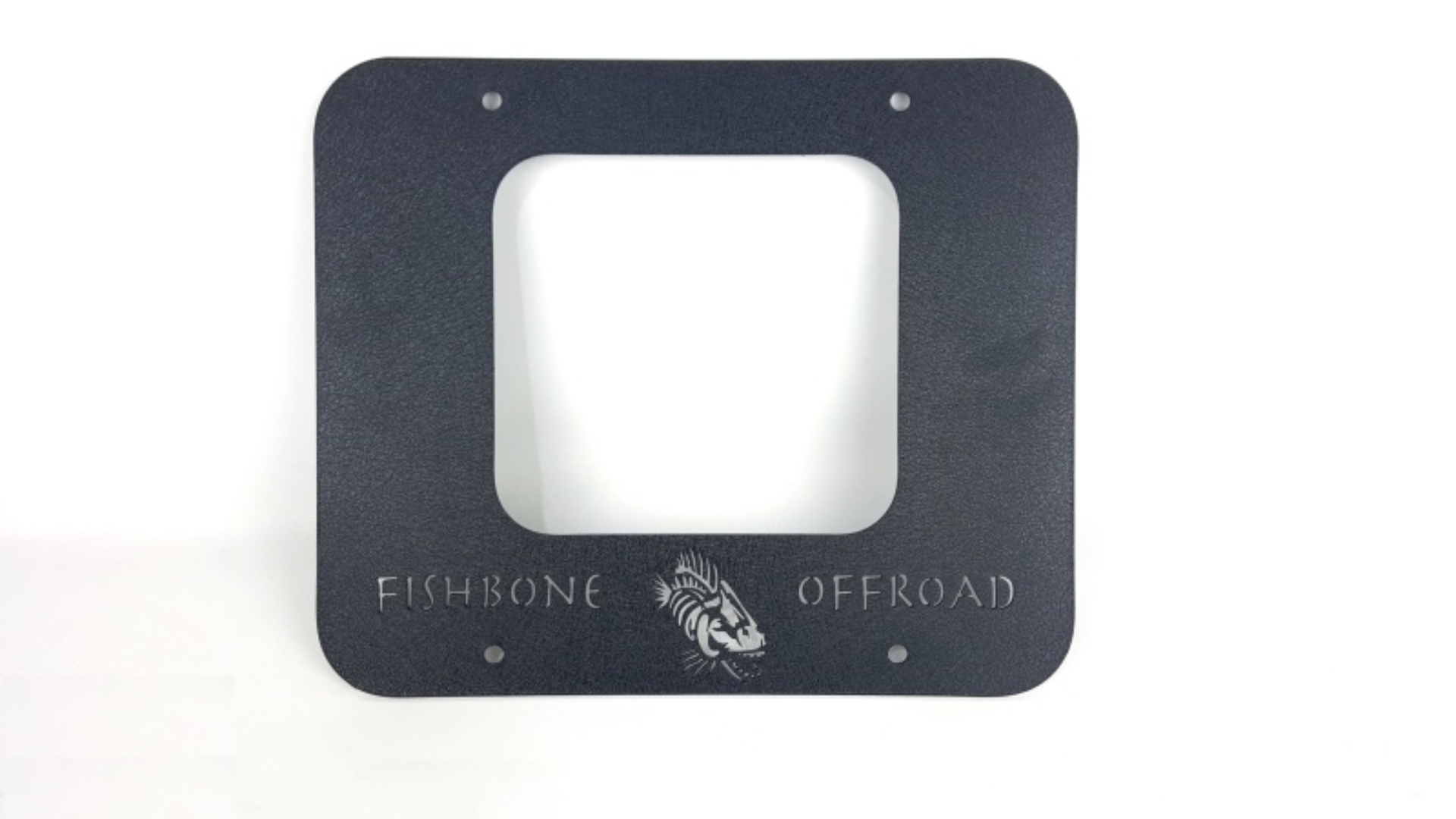 Picture of Fishbone Offroad 97-06 Jeep Wrangler TJ Tailgate Plate - Black Textured Powdercoat Aluminum