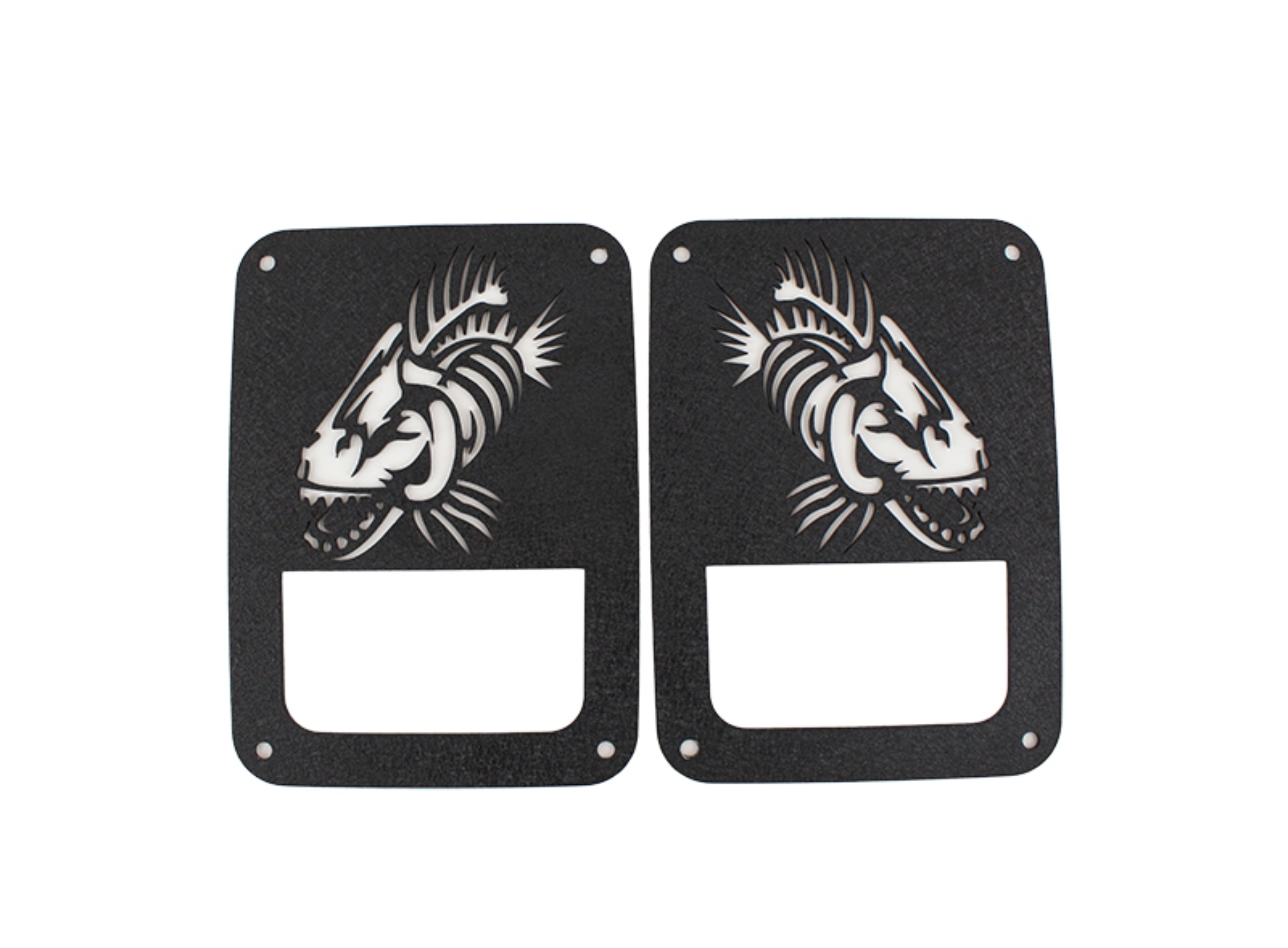 Picture of Fishbone Offroad 07-18 Jeep Wrangler JK - Black Textured Powdercoat Tail Light Covers
