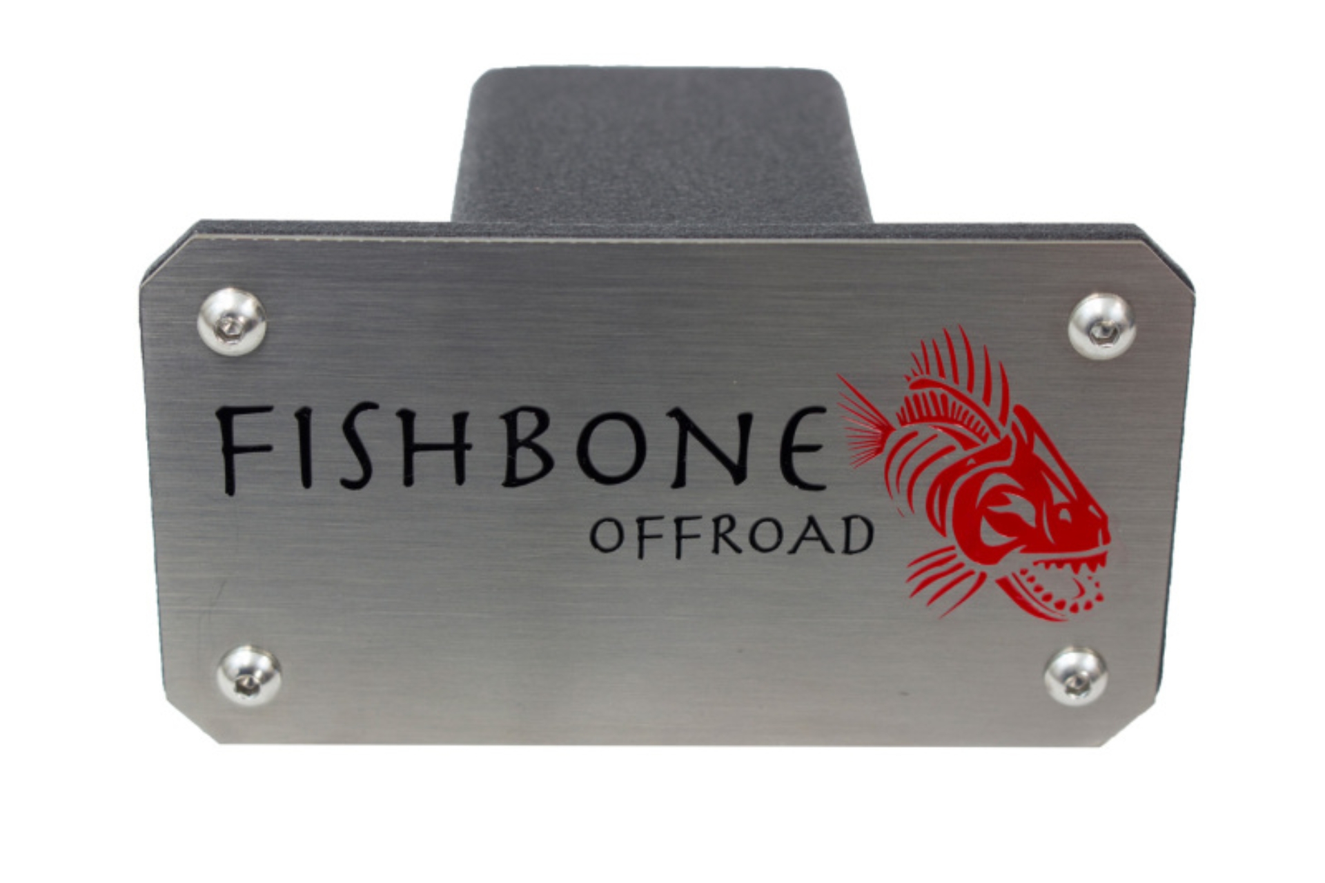 Picture of Fishbone Offroad Hitch Cover - 2In Hitch - Black Powdercoated Steel