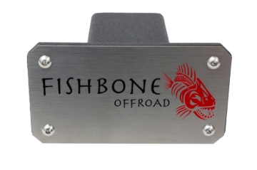 Picture of Fishbone Offroad Hitch Cover - 2In Hitch - Black Powdercoated Steel