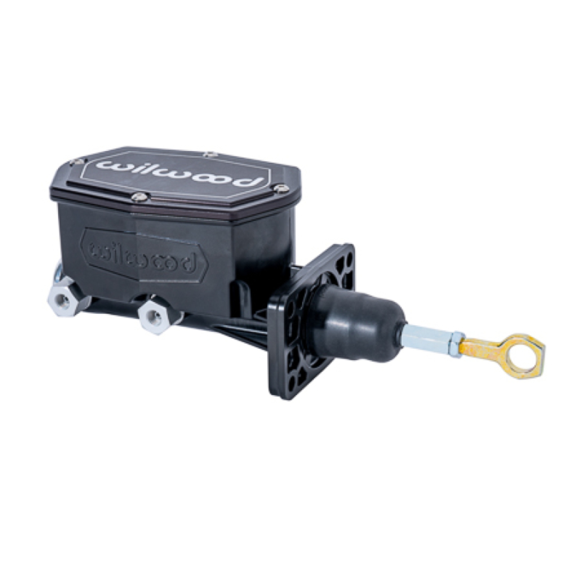 Picture of Wilwood Compact Tandem Master Cylinder w/ Mopar 4 Bolt Flange w/ Pushrod 1in Bore - Black