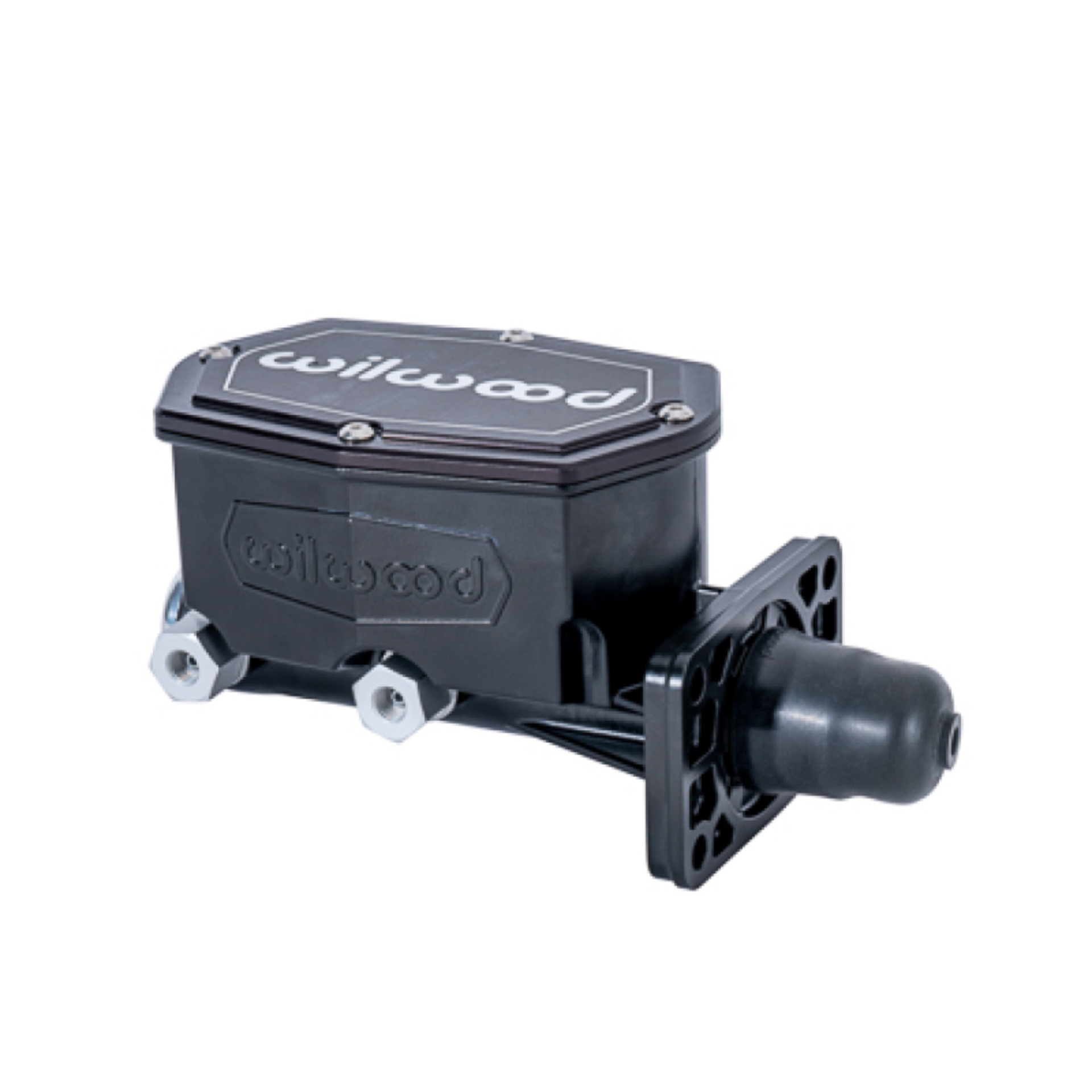Picture of Wilwood Compact Tandem Master Cylinder w/ Mopar 4 Bolt Flange 1in Bore - Black