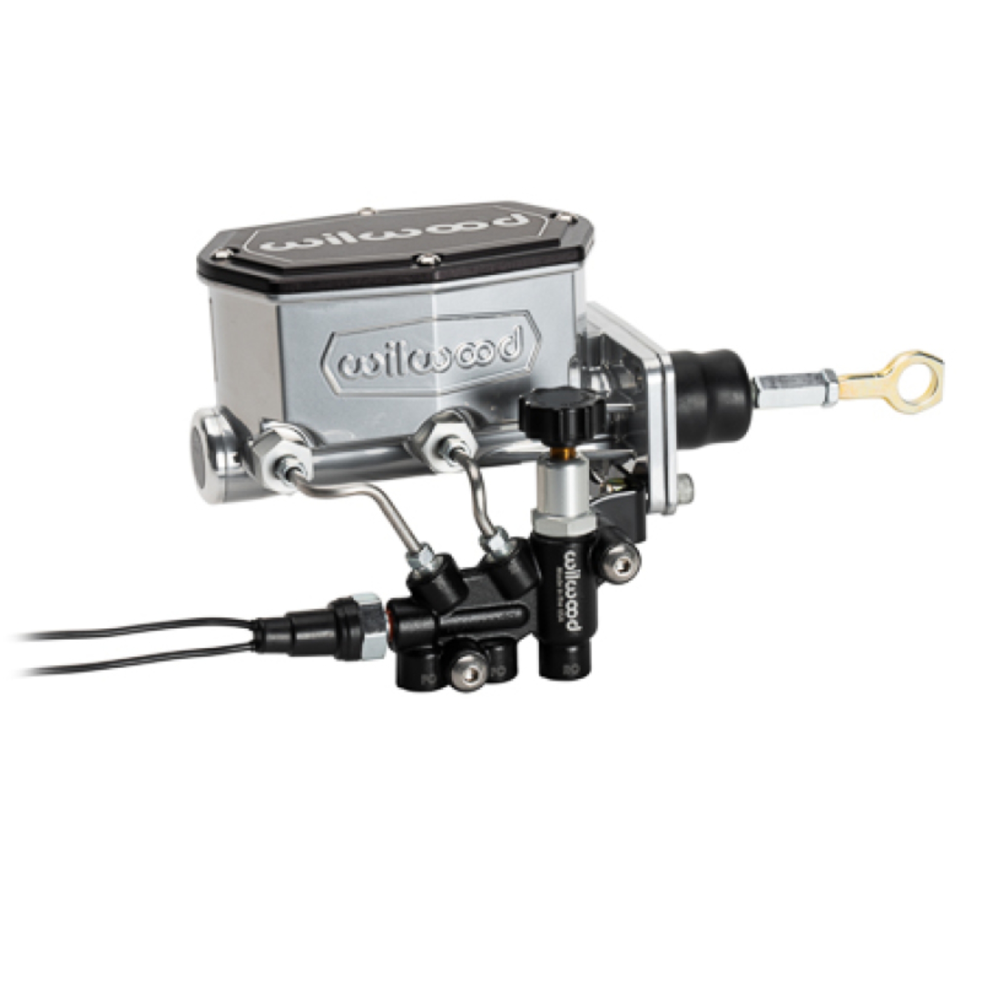 Picture of Wilwood Mopar Compact Tandem M/C Kit w/ Combination Valve & Pushrod 15/16in Bore - Chrome