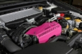 Picture of PERRIN 22-26 Subaru WRX Pulley Cover - Hyper Pink (TALL - For Use w/o PERRIN AOS)