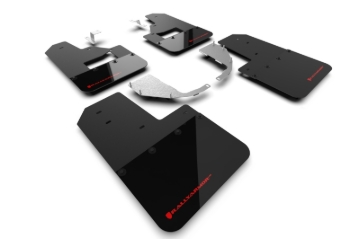 Picture of Rally Armor 21-25 Ford Bronco (Steel Bmpr + RB - NO Rptr/Sprt) Blk Mud Flap w/Red Logo