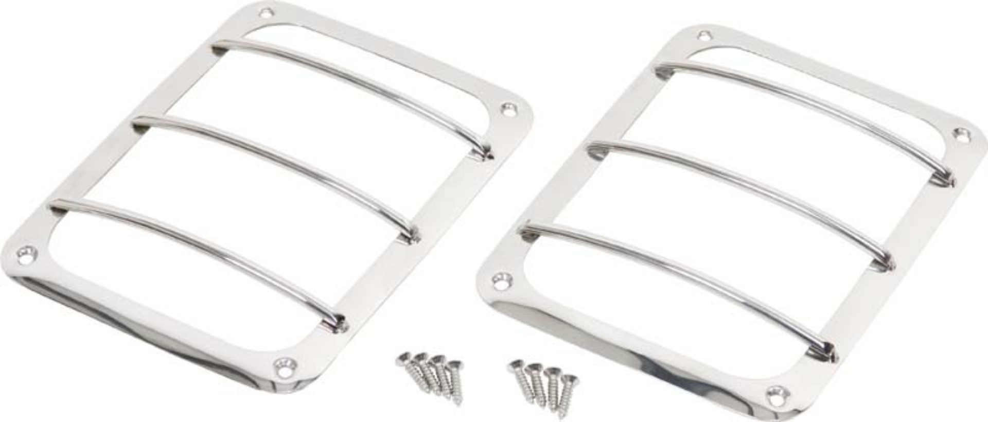 Picture of Kentrol 07-18 Jeep Wrangler JK Taillight Guard Pair - Polished Silver