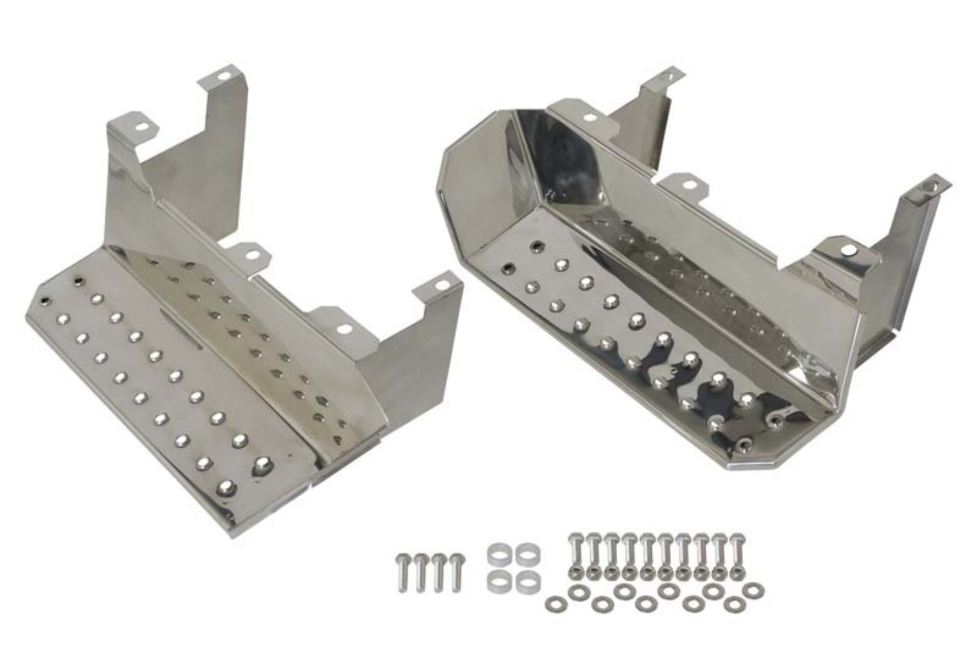 Picture of Kentrol 76-95 Jeep CJ7 Wrangler YJ Side Steps Pair - Polished Silver