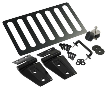 Picture of Kentrol 07-18 Jeep Wrangler JK Hood Kit Without Hood Catch - Powdercoat Black
