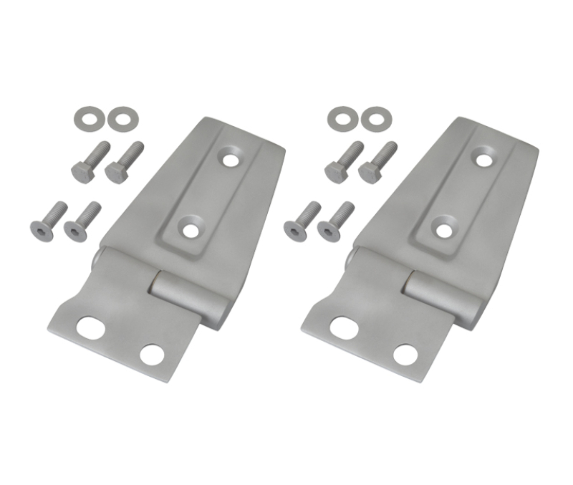 Picture of Kentrol 07-18 Jeep Wrangler JK Hood Hinge Pair Bare Grey