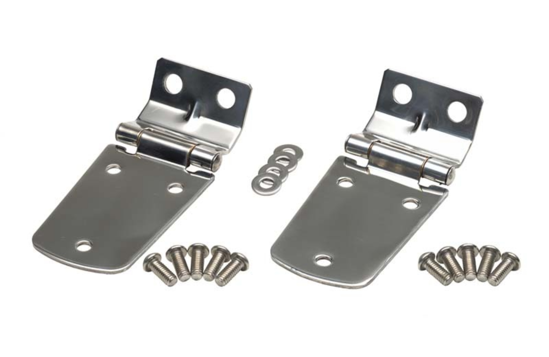 Picture of Kentrol 97-06 Jeep Wrangler TJ Hood Hinge Pair - Polished Silver