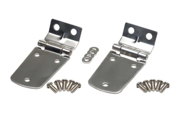 Picture of Kentrol 97-06 Jeep Wrangler TJ Hood Hinge Pair - Polished Silver