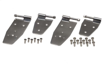 Picture of Kentrol 94-95 Jeep Wrangler YJ Hardtop Door Hinge Set 4 Pieces - Polished Silver