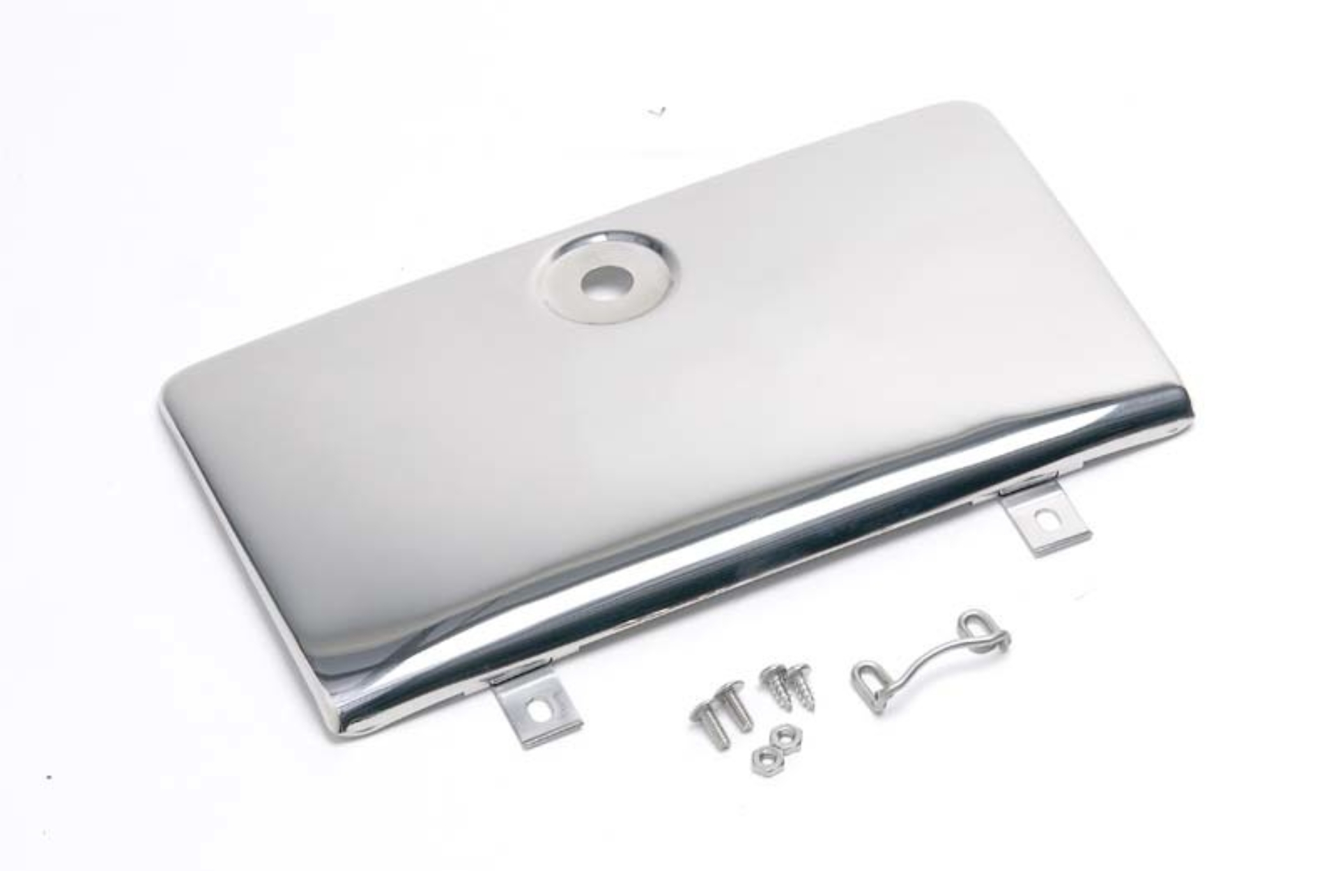 Picture of Kentrol 72-86 Jeep CJ Glove Box Door Use with OE Key Lock - Polished Silver
