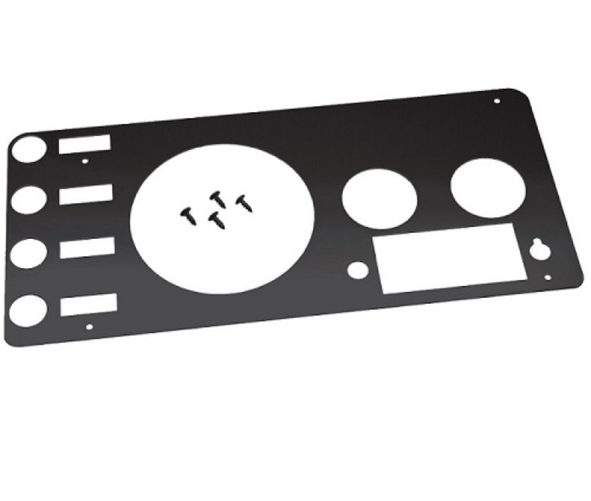 Picture of Kentrol 76-86 Jeep CJ Gauge Cover - Powdercoat Black