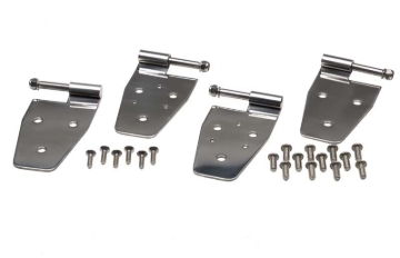 Picture of Kentrol 97-06 Jeep Wrangler TJ Door Hinge Set 4 Pieces - Polished Silver