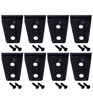 Picture of Kentrol 07-18 Jeep Wrangler JK Door Hinge Overlays 8 Pieces 4 Door - Textured Black