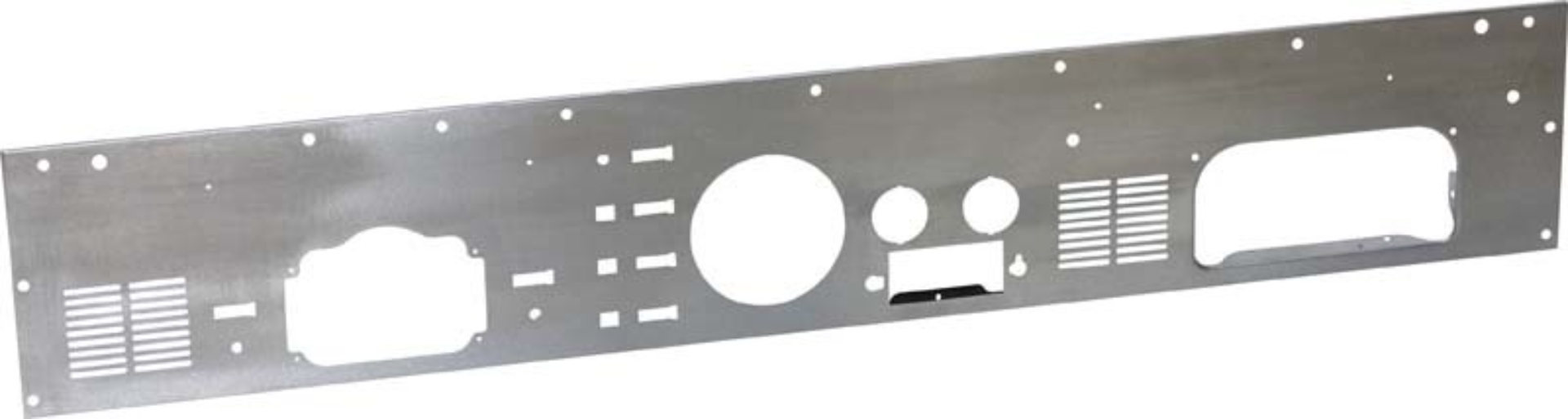 Picture of Kentrol 77-86 Jeep CJ Dash Panel (with radio opening) Brushed Silver