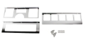 Picture of Kentrol 87-95 Jeep Wrangler YJ Dash Overlay Set (3 pieces) - Polished Silver