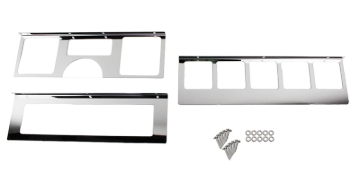 Picture of Kentrol 87-95 Jeep Wrangler YJ Dash Overlay Set (3 pieces) - Polished Silver