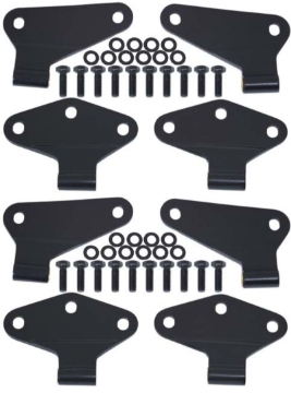 Picture of Kentrol 07-18 Jeep Wrangler JK Body Door Hinge Set 8 Pieces 4 Door - Textured Black
