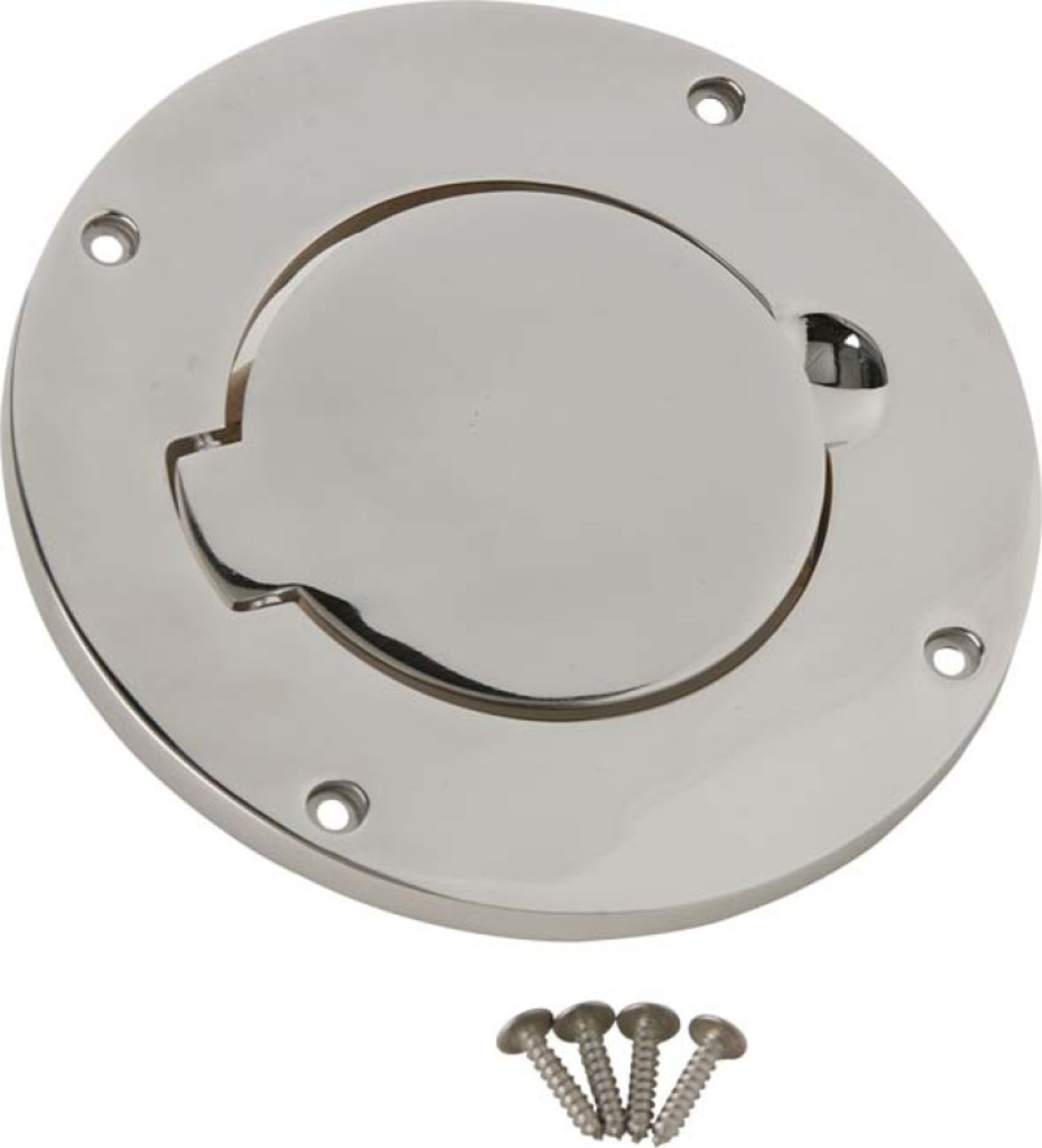 Picture of Kentrol 97-06 Jeep Wrangler TJ Billet Style Gas Hatch - Polished Silver