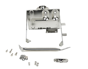 Picture of Kentrol 76-86 Jeep CJ Battery Tray with support arm - Polished Silver