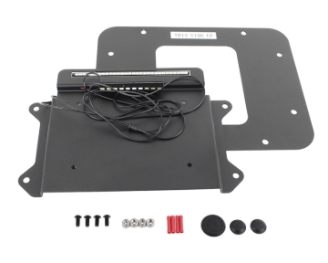 Picture of Kentrol 07-09 Jeep Wrangler JK Back Side License Plate Mount with LEDs - Textured Black