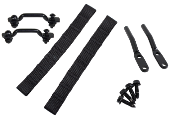 Picture of Kentrol 76-95 Jeep CJ/YJ Door Strap Kit Black Powdercoat Stainless Steel
