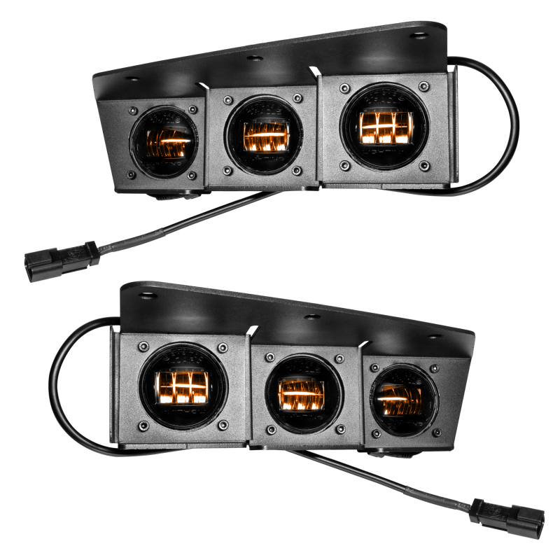 Picture of Oracle High 21-22 Ford Bronco Triple LED Fog Light kit for Steel Bumper