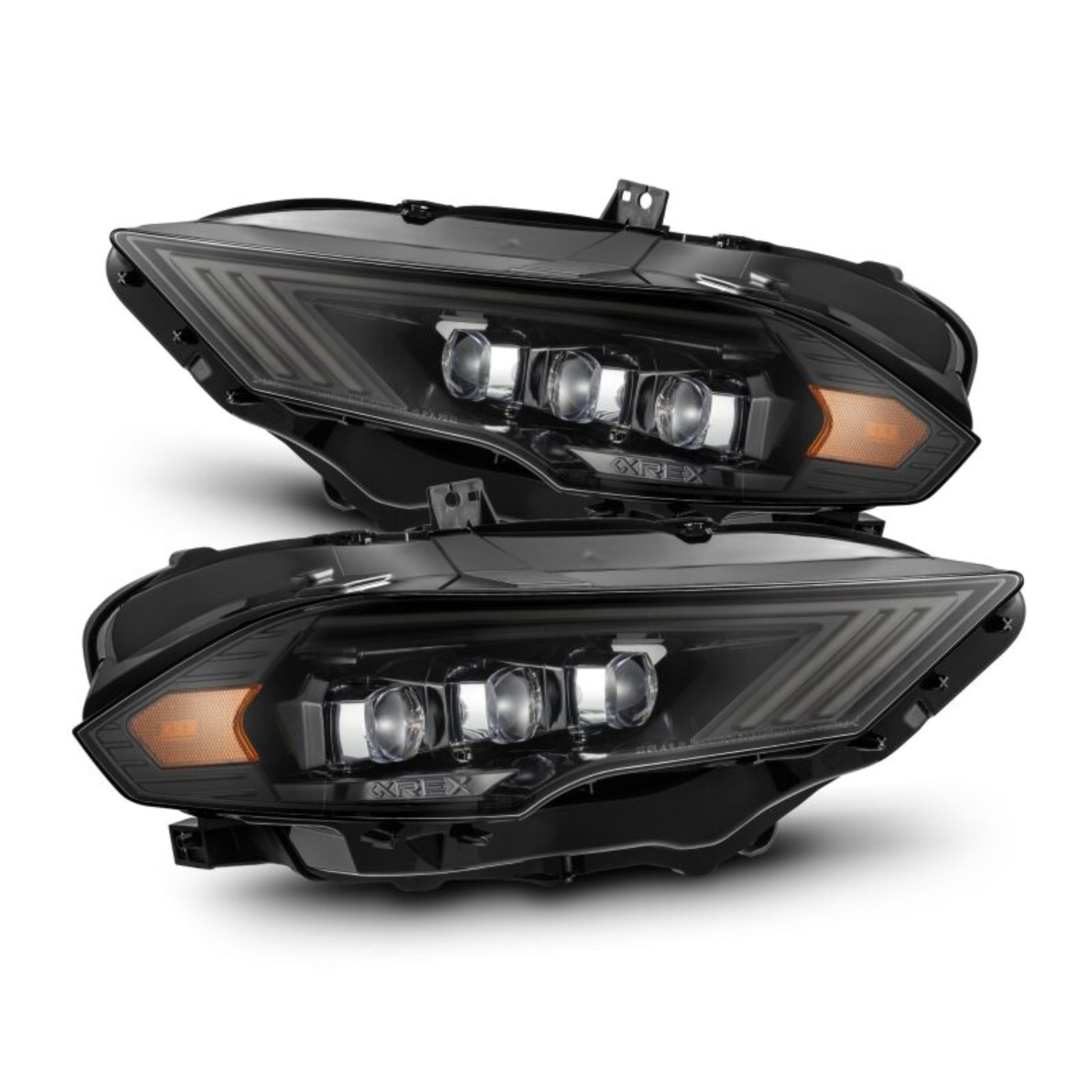 Picture of AlphaRex 18-22 Ford Mustang NOVA-Series LED Projector Headlights Alpha-Black