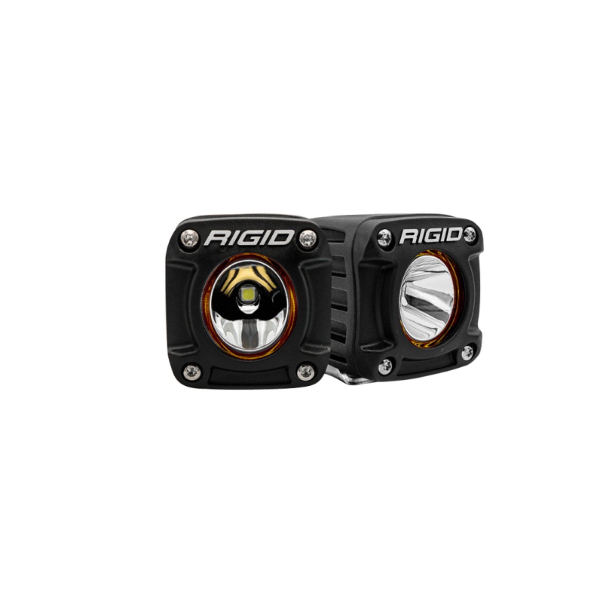 Picture of Rigid Industries Revolve Pod w/Amber Trim Ring - Pair