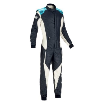 Picture of OMP Tecnica Evo Overall My21 Navy/Cyan - Size 54 (Fia 8856-2018)