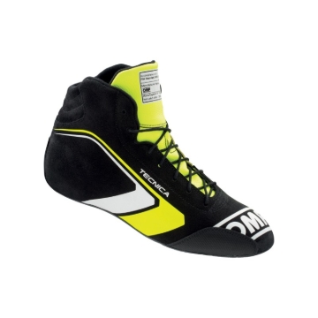 Picture of OMP Tecnica Shoes Black/Fluorescent Yellow - Size 40 (Fia 8856-2018)