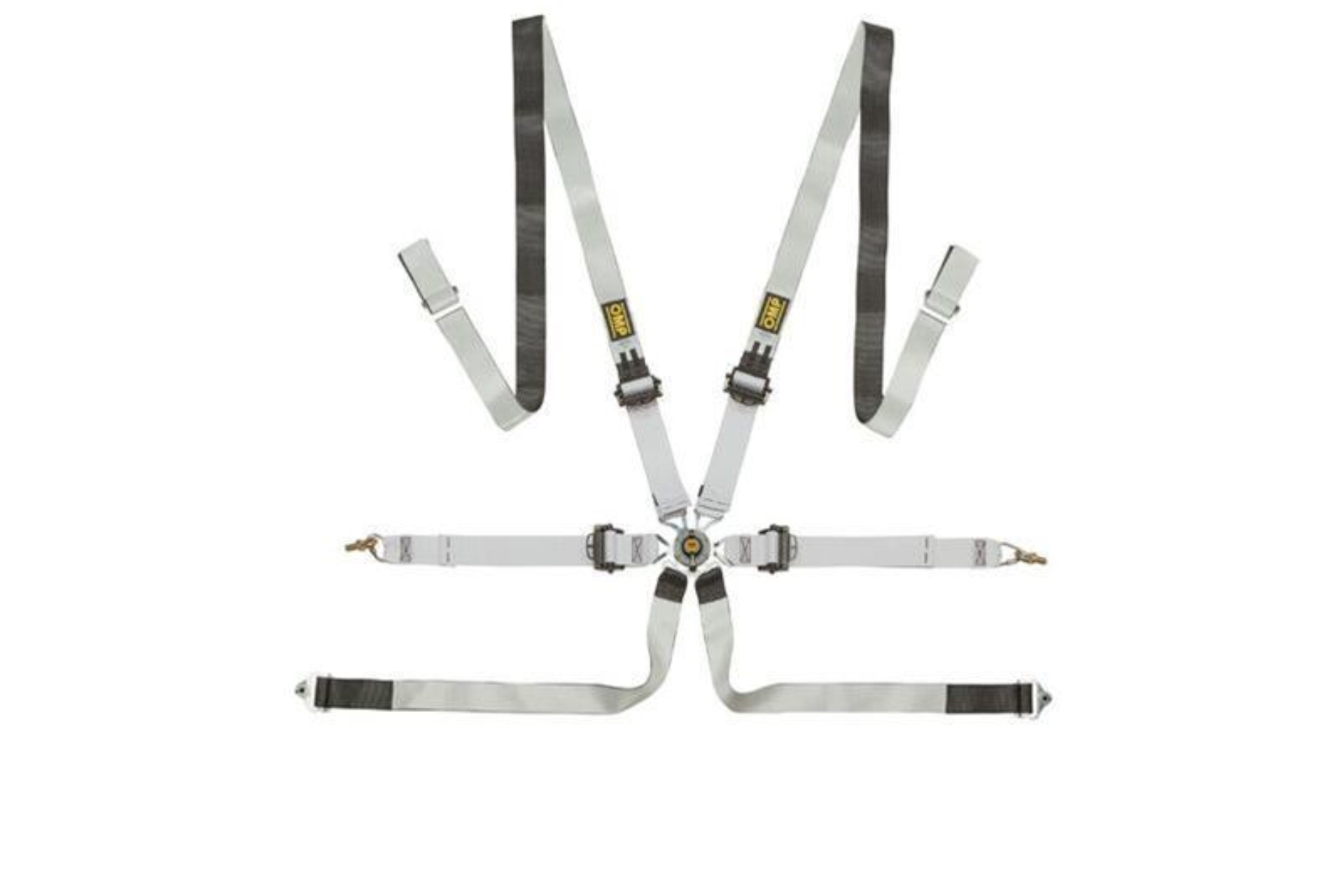 Picture of OMP Safety Harness One-D 2In Pull Down - Black/White (Fia 8853-2016)